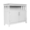 Flash Furniture Mayfield 40in. Buffet and Sideboard w/Dbl Door Storage Cabinet and Open Storage Shelf, Wht w/Walnut NAN-F-HY-B23108-WHWAL-GG - alternate 9